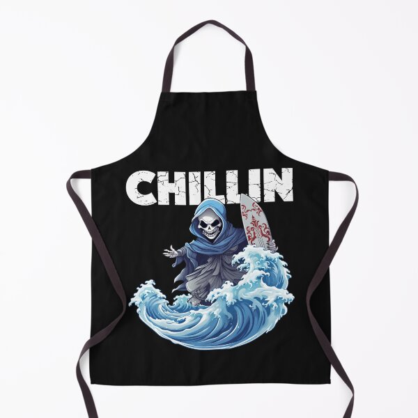 Item preview, Skeleton Surfer - Chillin (White Lettering) designed and sold by VelvetRoom.