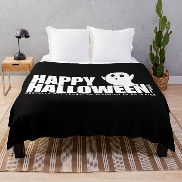 Item preview, Happy Halloween Black and White Ghost designed and sold by Sunshine-Dreams.
