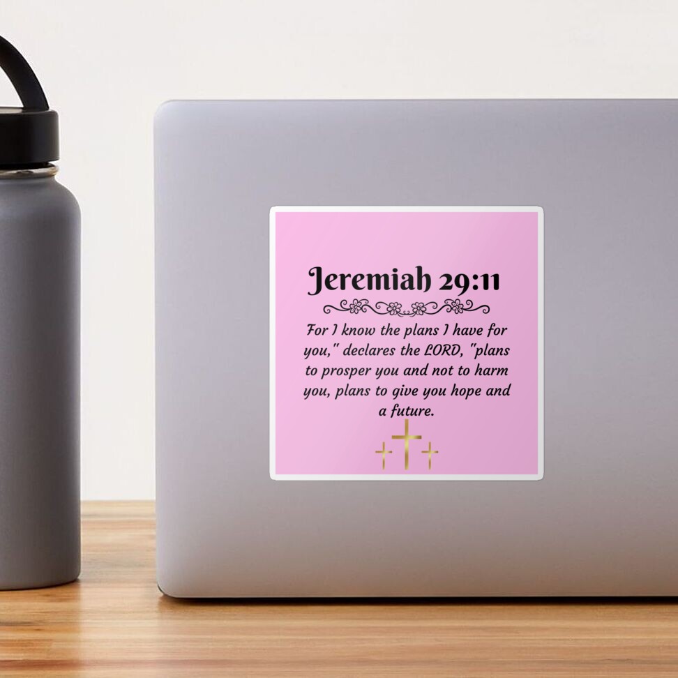 I Know the Plans Purple Stainless Steel Water Bottle - Jeremiah 29:11