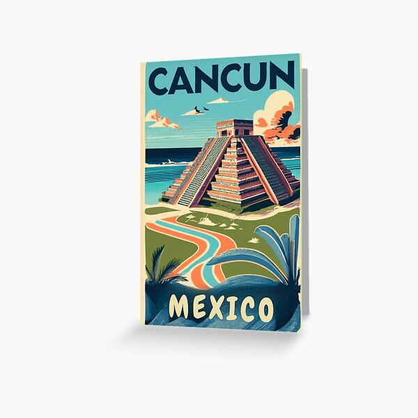 Item preview, A Vintage Travel Poster of Cancun - Mexico designed and sold by GoodOldVintage.