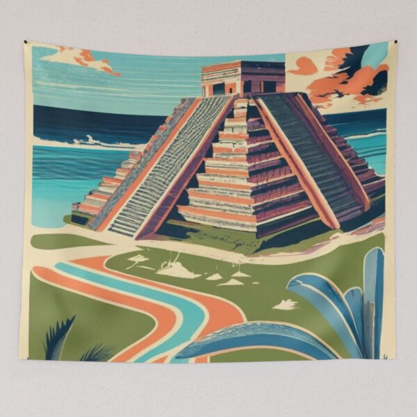 Item preview, A Vintage Travel Poster of Cancun - Mexico designed and sold by GoodOldVintage.