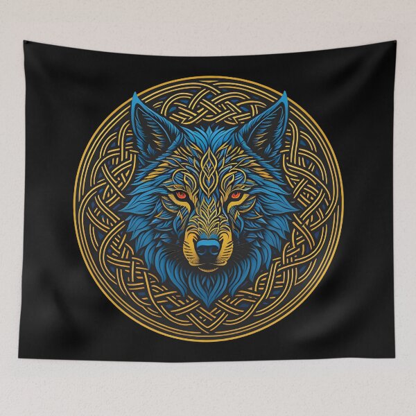 Item preview, Wolf's Head in Celtic Pattern designed and sold by nicestr.