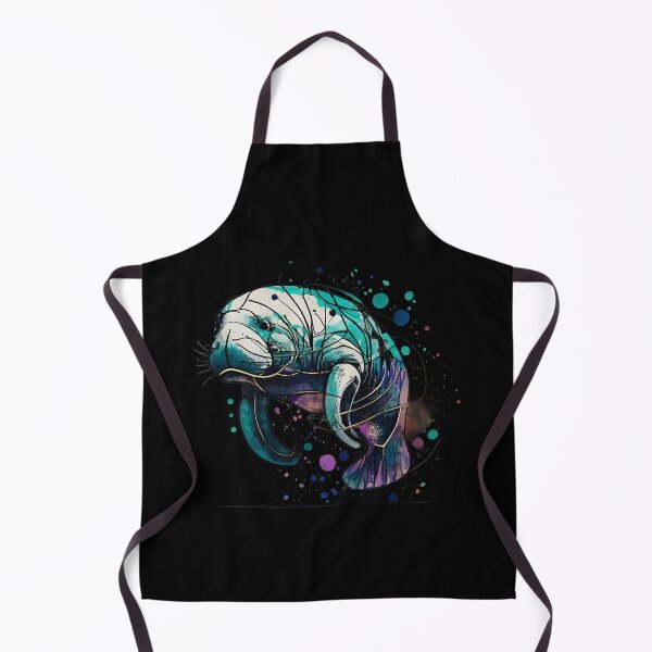 Item preview, Manatee in watercolor style - Blues, greens and Purple designed and sold by SandbarTees.