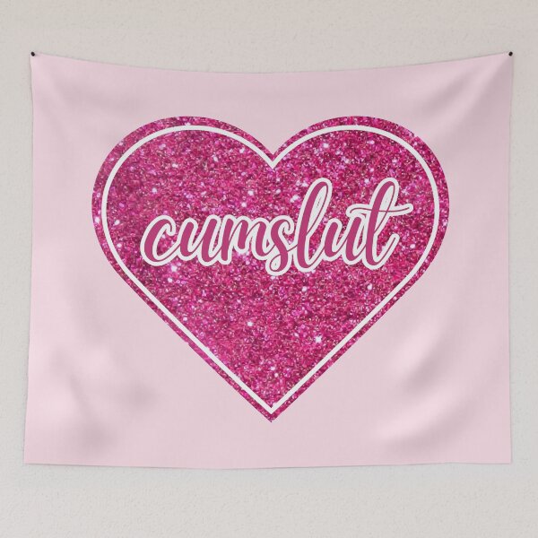 Item preview, Cum slut | Hot Pink Glitter Heart designed and sold by KinkShoppe.
