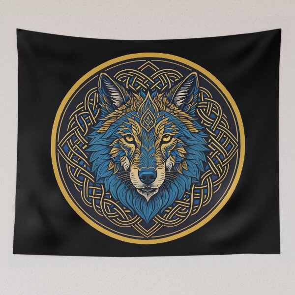 Item preview, Wolf's Head in Celtic Knots designed and sold by nicestr.