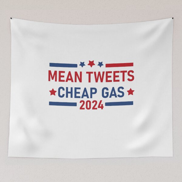 Item preview, Mean Tweets Cheap Gas Trump 2024 Republican Funny Joke designed and sold by Tee America.