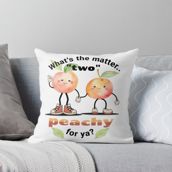Aperçu de l'œuvre Jeu de mots deux pêches mignonnes créée et vendue par AshleeDesign.