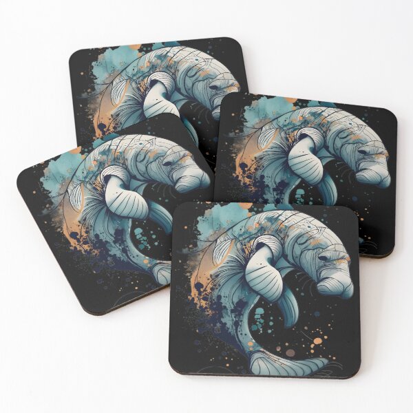 Item preview, Fun and Colorful Manatee in watercolor style designed and sold by SandbarTees.