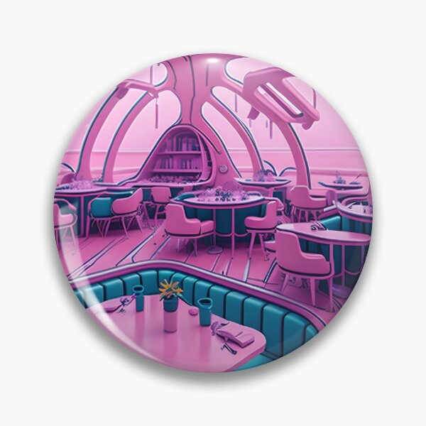Item preview, Spaceship Restaurant, Vaporwave, AI Art designed and sold by avis-aesthetic.
