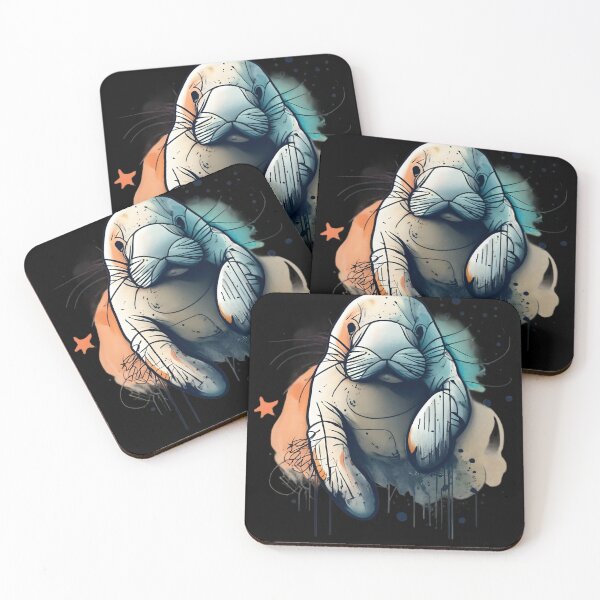 Item preview, Fun and Colorful Manatee in watercolor style designed and sold by SandbarTees.
