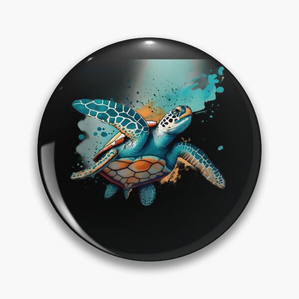 Item preview, Tortuga marina divertida y colorida en estilo acuarela designed and sold by SandbarTees.