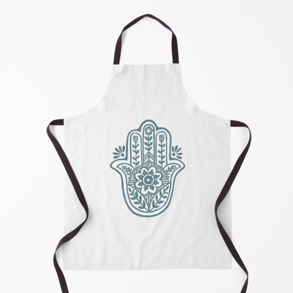 Item preview, Hamsa Flora Linocut - Snow + Peacock designed and sold by Irene Estelle.