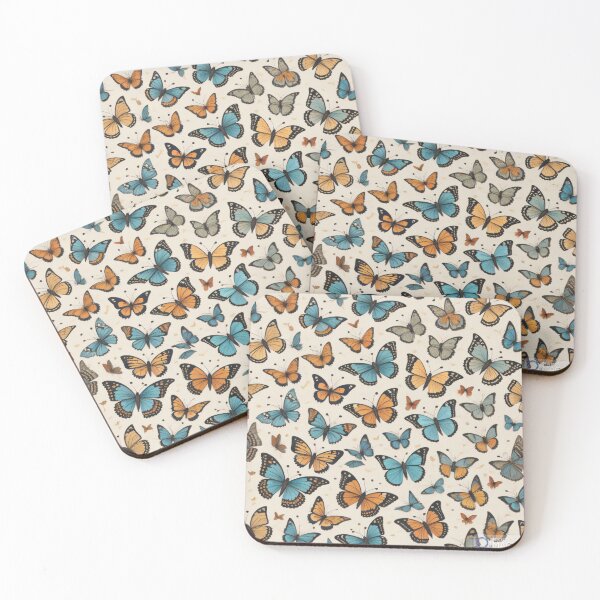 Item preview, Retro Butterflies Pattern designed and sold by Nourch.