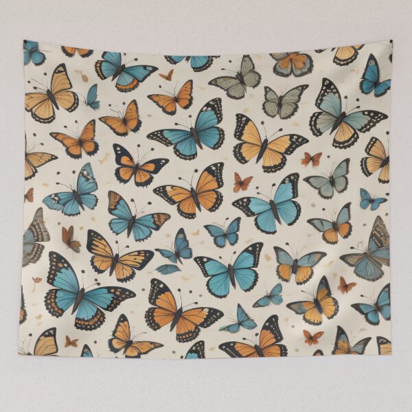 Item preview, Retro Butterflies Pattern designed and sold by Nourch.