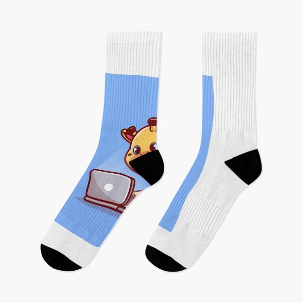Item preview, Cute Giraffe Working on Laptop - Cartoon Vector Illustration designed and sold by hjian8219.