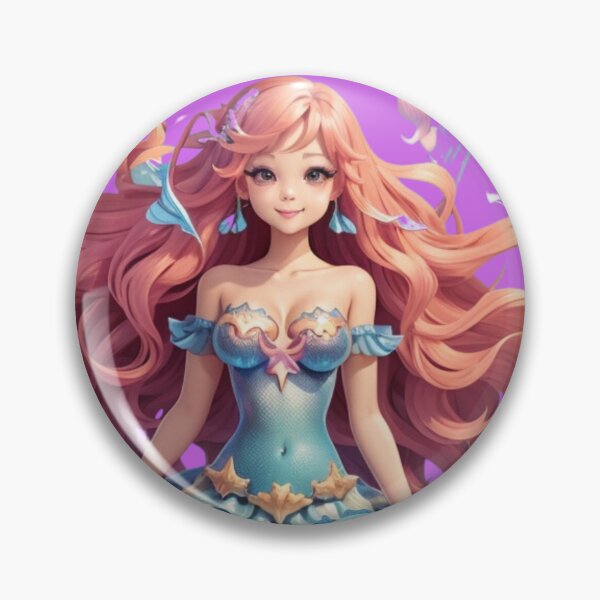 Item preview, Beautiful Sirena Mermaid surrounded by Blue Fish  designed and sold by SirenasWorld.