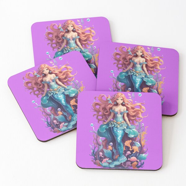 Item preview, Beautiful Sirena Mermaid surrounded by Blue Fish  designed and sold by SirenasWorld.