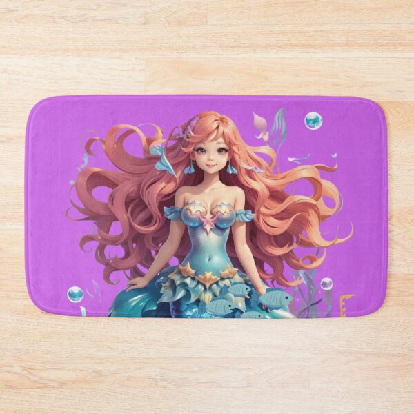 Item preview, Beautiful Sirena Mermaid surrounded by Blue Fish  designed and sold by SirenasWorld.