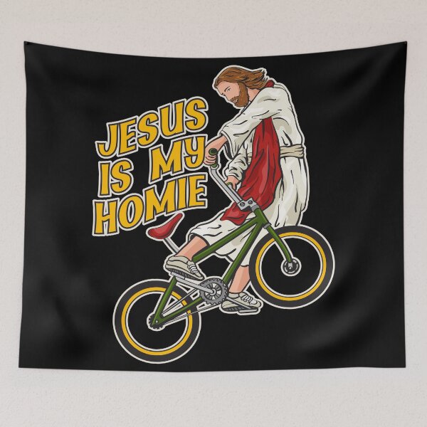 Item preview, Jesús es mi amigo - Jesús en bicicleta designed and sold by ChristlikeMerch.