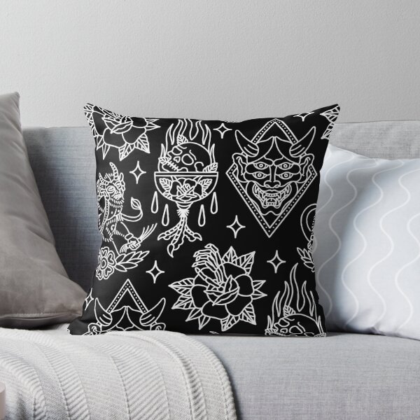Aikul Throw Pillow Cover Spirit Witch Board Black Gothic Goth Occult  Witchcraft Pillow Case Cushion Cover Lumbar Pillowcase Decoration for Couch  Sofa