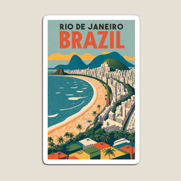 Artikel-Vorschau von Ein Vintage-Reiseplakat von Copacabana – Rio de Janeiro – Brasilien, designt und verkauft von GoodOldVintage.