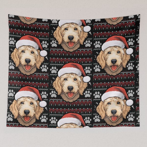 Aperçu de l'œuvre Goldendoodle Ugly Sweater Christmas créée et vendue par rafaeltto.