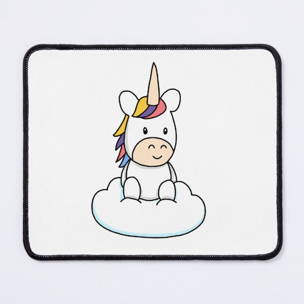 Artikelvorschau, Einhorn sitzt auf einer Wolke entworfen und verkauft von Adaptixstudio.