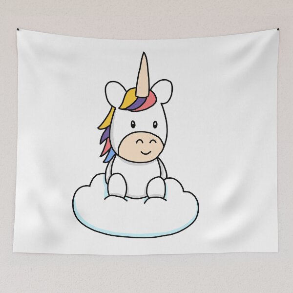Item preview, Unicorn sitting on a cloud designed and sold by Adaptixstudio.