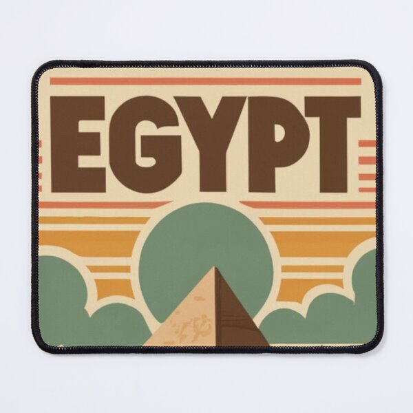 Item preview, A Vintage Travel Poster of Giza Pyramid - Egypt designed and sold by GoodOldVintage.
