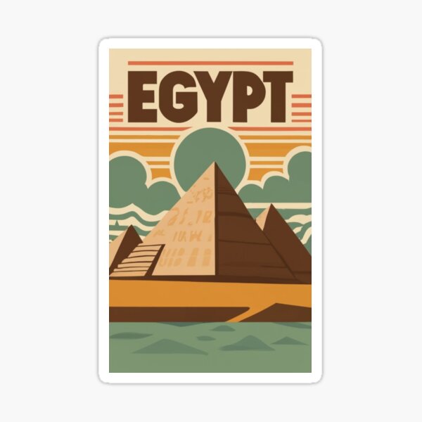 Artikel-Vorschau von Ein Vintage-Reiseplakat der Pyramide von Gizeh – Ägypten, designt und verkauft von GoodOldVintage.