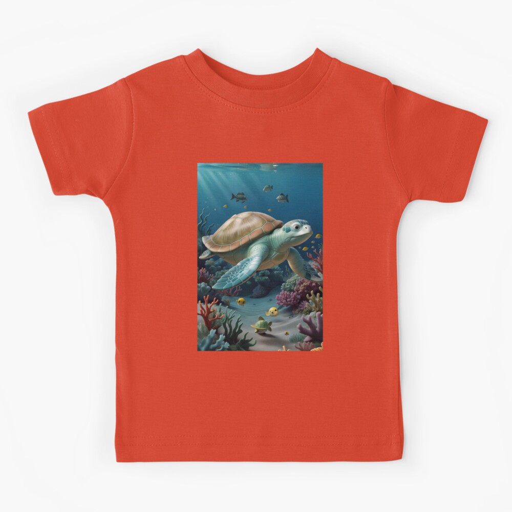 Fun Youth T-shirt with Turtle Design