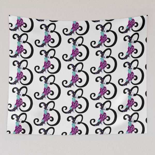 Item preview, Letter B with vintage floral design and attractive colors designed and sold by Vespertina Wonder.