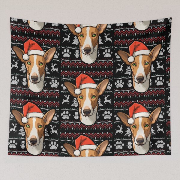 Item preview, Ibizan Hound Ugly Sweater Christmas designed and sold by rafaeltto.