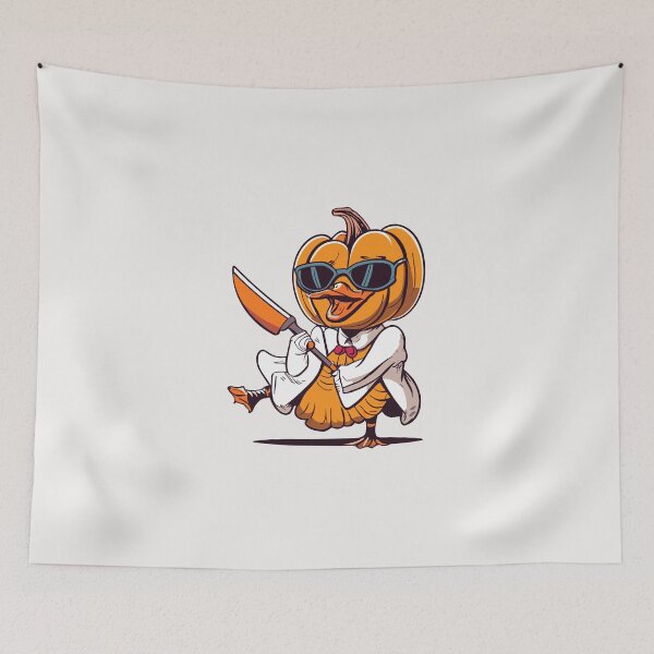 Item preview, Pumpkin head duck dance with knife designed and sold by PrimeInk.