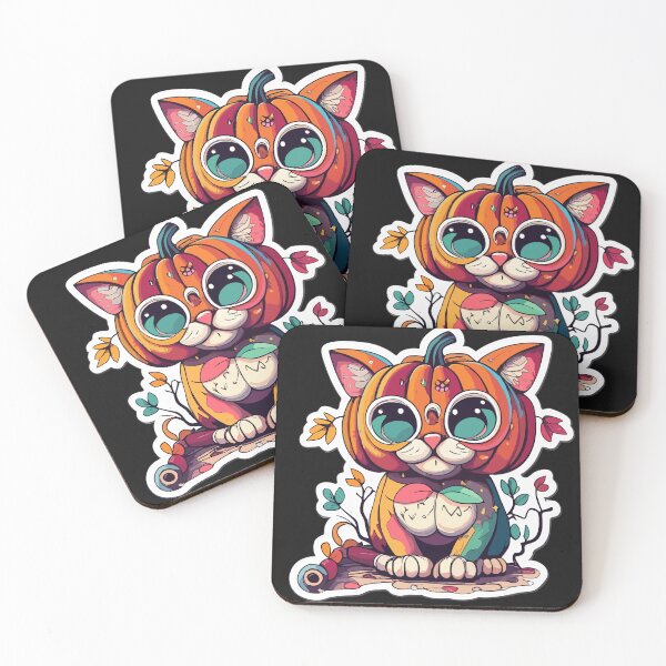 Item preview, kwaiie kitty with pumpkin head designed and sold by PrimeInk.