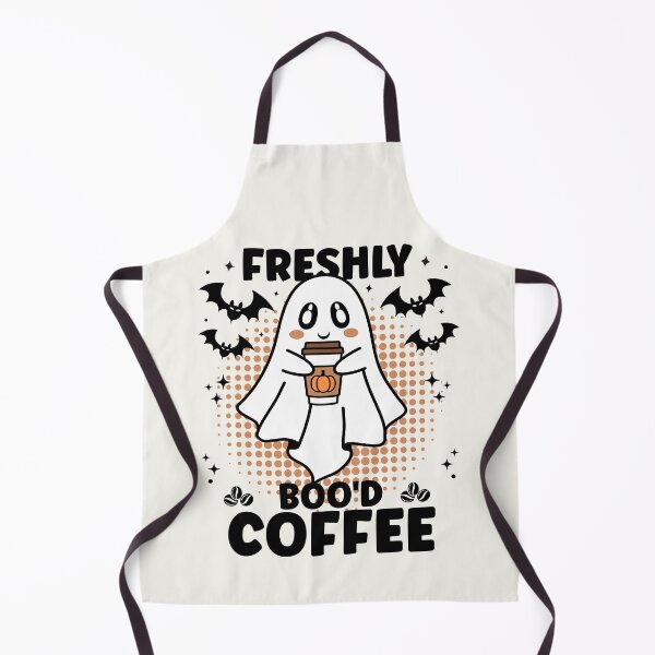 Item preview, Freshly Boo'd Coffee | Cute and Funny Halloween Ghost Enjoying Coffee designed and sold by PearlMoonGrapes.