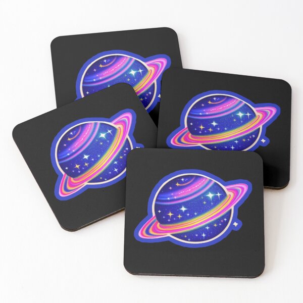 Item preview, Colorful planet with rings designed and sold by Roxburylane.