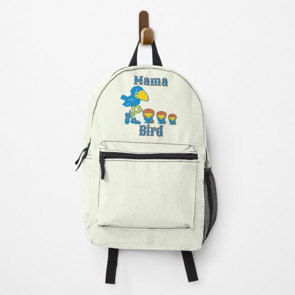 Item preview, KU Jayhawks Basketball Circus Font 1912 Mascot Mama Bird With Baby Jays designed and sold by TheVelvetBanana.