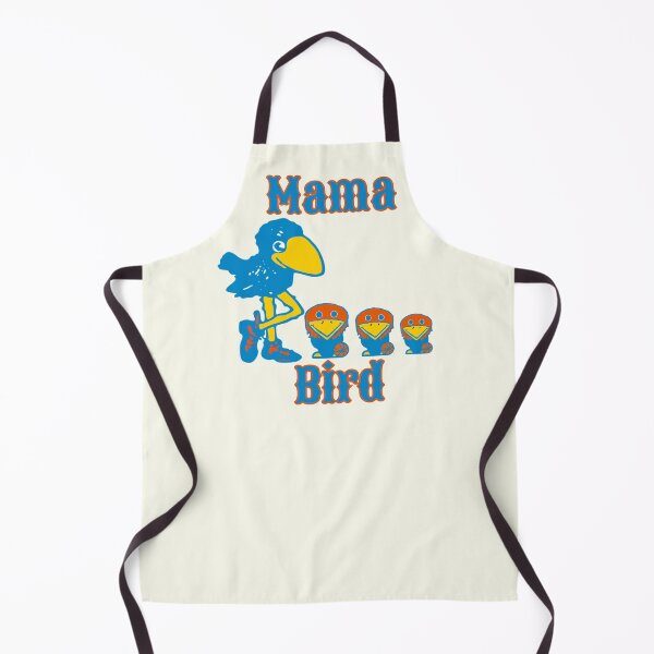 Item preview, KU Jayhawks Basketball Circus Font 1912 Mascot Mama Bird With Baby Jays  designed and sold by TheVelvetBanana.