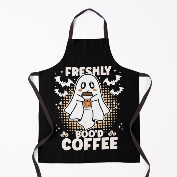 Item preview, Freshly Boo'd Coffee | Cute and Funny Halloween Ghost Enjoying Coffee - Black designed and sold by PearlMoonGrapes.