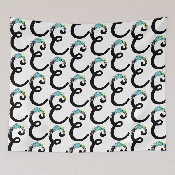 Item preview, Letter E with vintage floral design and attractive colors designed and sold by Vespertina Wonder.