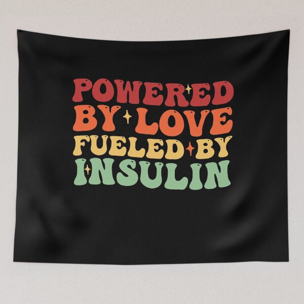 Item preview, Powered By Love Fueled By Insulin Type 1 Diabetes Awareness designed and sold by Amineharoni.