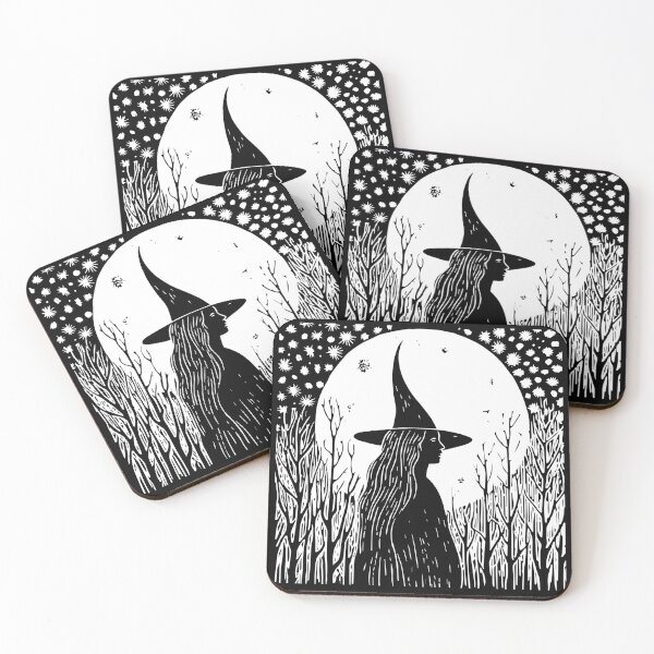 Item preview, Linocut Witch designed and sold by Texterns.