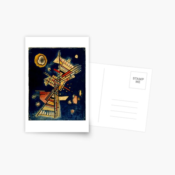 Kandinsky - Dark Freshness, abstract art Postcard