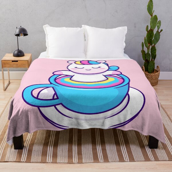 Artikelvorschau, Niedliches Einhorn, das sich beim Kaffee entspannt – Cartoon-Vektor-Symbol-Illustration entworfen und verkauft von hjian8219.