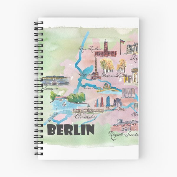 Item preview, Berlin Favorite Map with touristic top ten highlights designed and sold by artshop77.