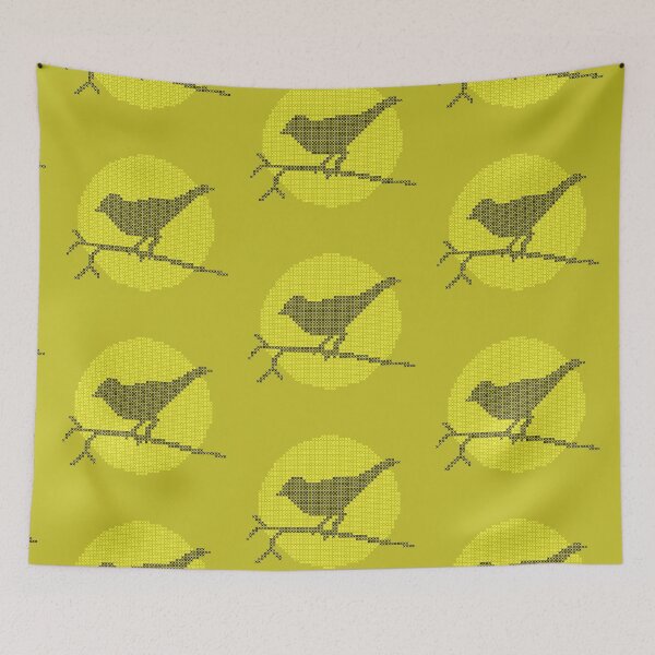 Item preview, Cross Stitch Lovers! Bird and Sun, Real X-Stitch Chart Pattern - Stitchable on T-Shirts, Hoodies and Dresses.  designed and sold by XStitchPatterns.