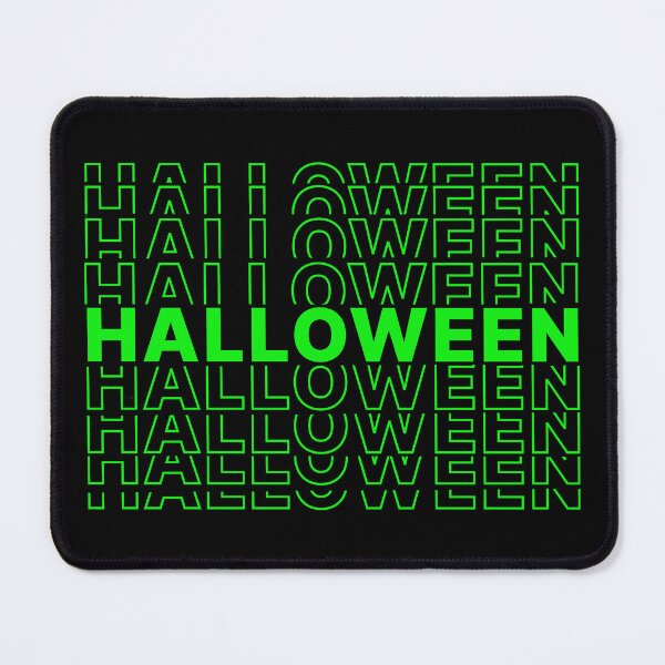 Item preview, Halloween Green And Black Background Simple Text Design by ZeesDesign on Redbubble designed and sold by ZEESDESIGN.