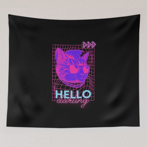 Item preview, Cat Cyberpunk Hello Darlin' T-shirt designed and sold by KITOBAEBOYZ.