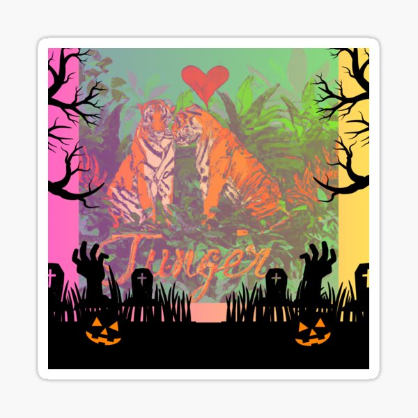 Heartbeats in the Jungle: Tigers in Love Sticker